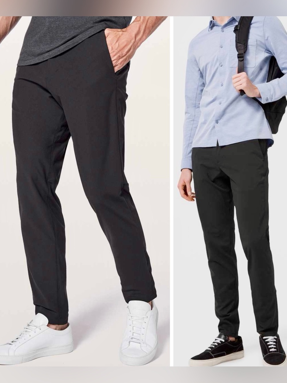 LULULEMON Men's Commission Pant Dark Grey Slim Chinos Technical Pants - Picture 5 of 16